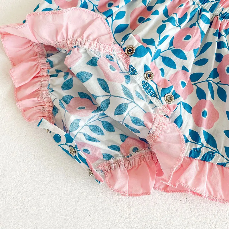 

MILANCEL 2021 Summer Baby Girls Bodysuit Nerborn Clothing Ruffle Sleeve Infant One Piece Baby Outerwear