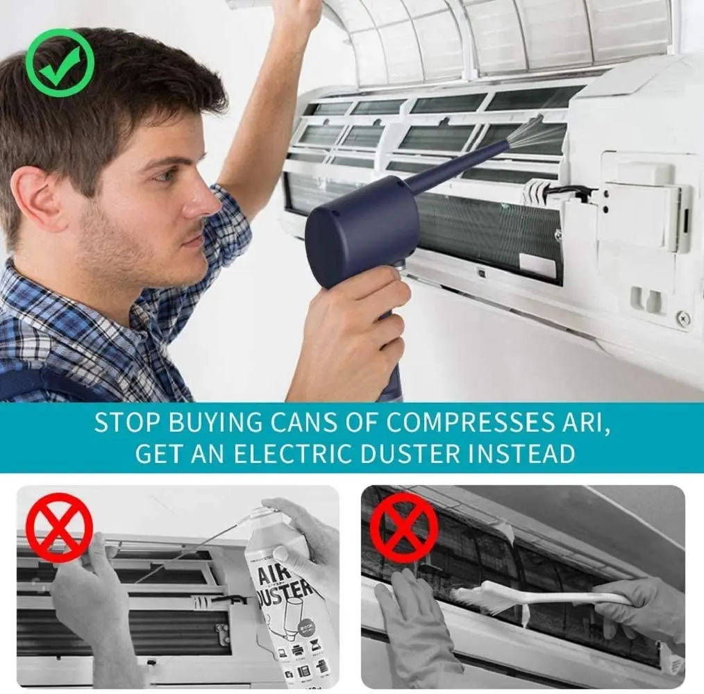 

ATEnge Cordless Air Duster Cordless for Computer Cleaning, Replacement for Compressed Air Cans, Rechargeable Air Blower cleaner