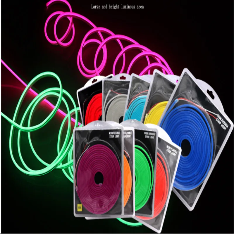 

Светодиодная неоновая лента 2835 120 светодиодов/м, узкая силиконовая лампа, Водонепроницаемая IP67, 12 мм, 12 В постоянного тока