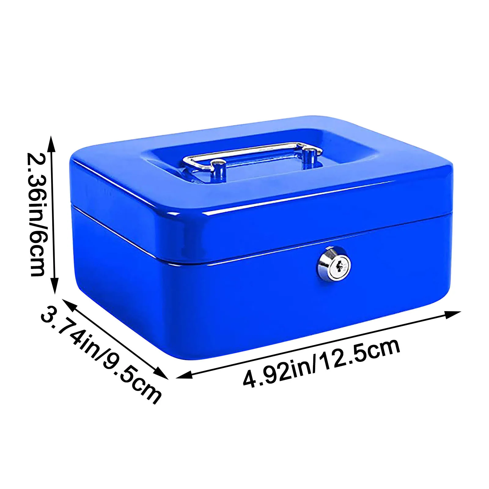 Наличный Ящик с замком для ключей двойной металлический портативный ящик