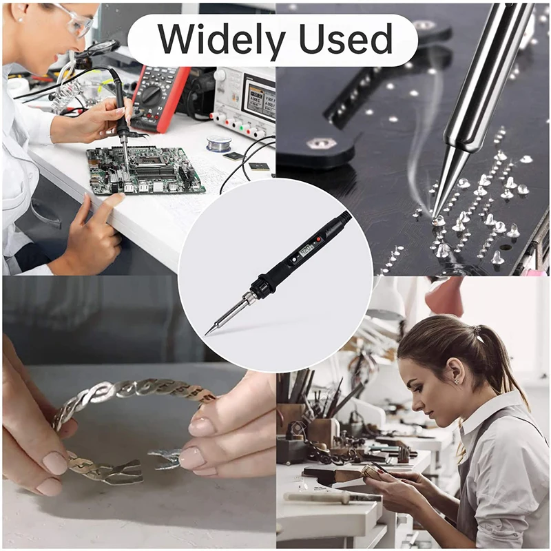 

A-BF Electronics Soldering Iron Kit 80W 220V Soldering Gun LCD Digital Adjustable Temperature Solder Iron Solder Tips Repair DIY