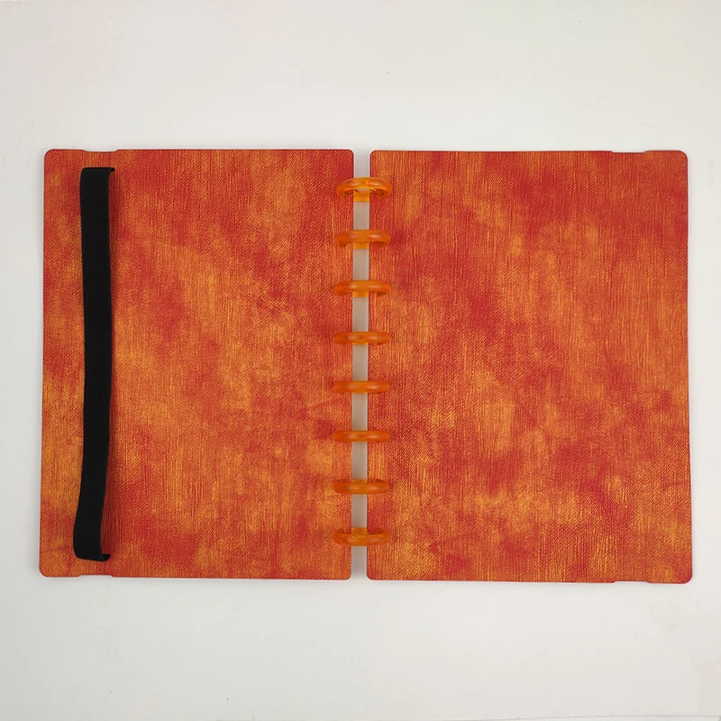 Mushroom Hole A5 Notepad Loose-leaf Notebook Cover Binding Discs Elastic Strap It Can Be Disassembled At Will Supplies | Канцтовары для