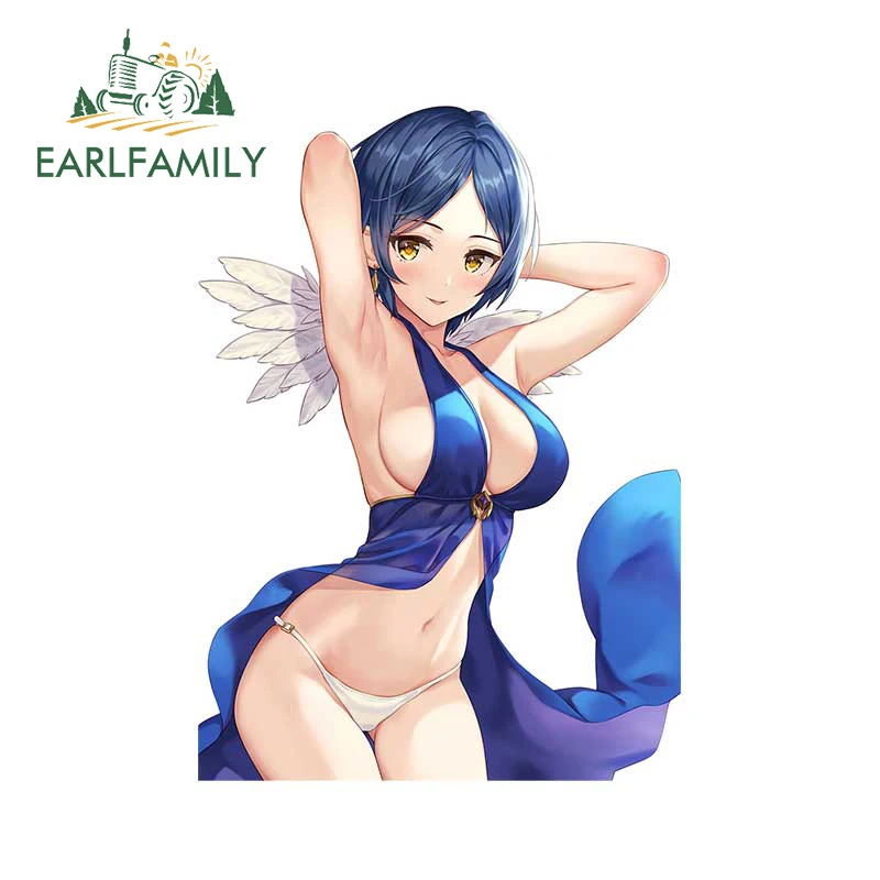 

EARLFAMILY 13cm x 9.3cm for Hayami Kanade Car Stickers Personality Laotop Decal Sunscreen Cartoon Motorcycle Car Assessoires