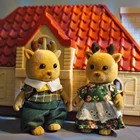 Детские игрушки, аксессуары для кукольного домика, 112 лесные животные, домашние миниатюрные куклы, 3,3 дюймов, семья оленей, коллекционные игрушки для девочек