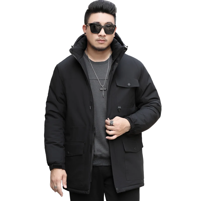 Новая Большая женская зимняя длинная парка 10XL 9XL 8XL Мужская Толстая пальто для