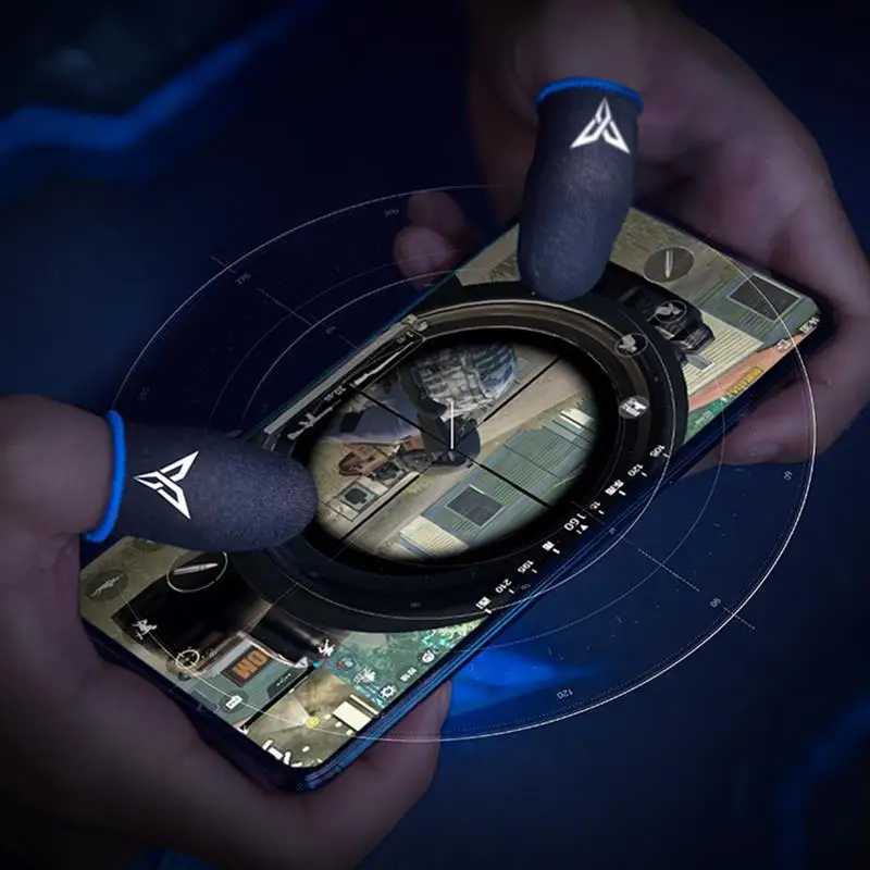 

1 Pair Fingertip Gloves Non-slip Nylon Mobile Gaming Fingertip Sleeves Phone Gaming Gloves Screen Thumb Fingertip Sleeves