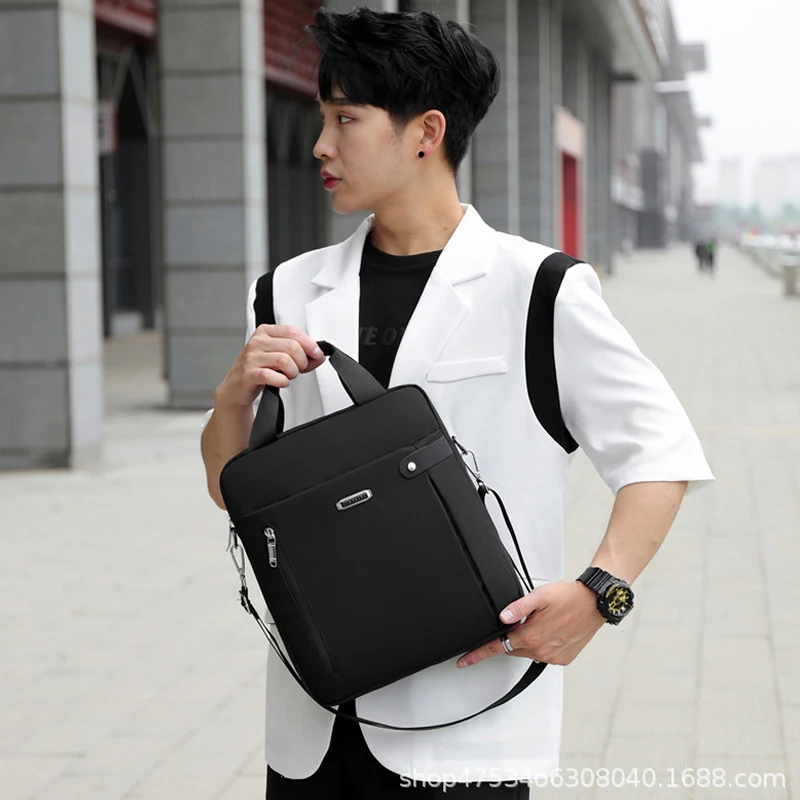 

Сумка на плечо YoReAi Мужская водонепроницаемая, деловая сумка-мессенджер из ткани Оксфорд, повседневный модный саквояж большой вместимости, однотонный чемоданчик для путешествий