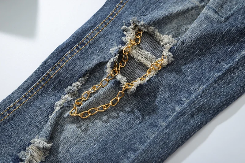 

Vintage Tie Dye Jeans Mens Motorcycle Denim Pants High Street Straight Ripped HipHop Male Loose Jeans Homme Blue Denim Jeans