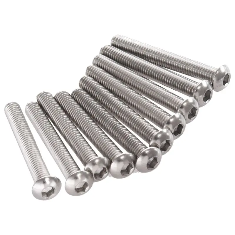 Stainless Steel Button Head Screw Hex Socket Bolts Type:M6 / 6mm Bolt size:M6 x 45mm Your pack quantity:10 | Обустройство дома