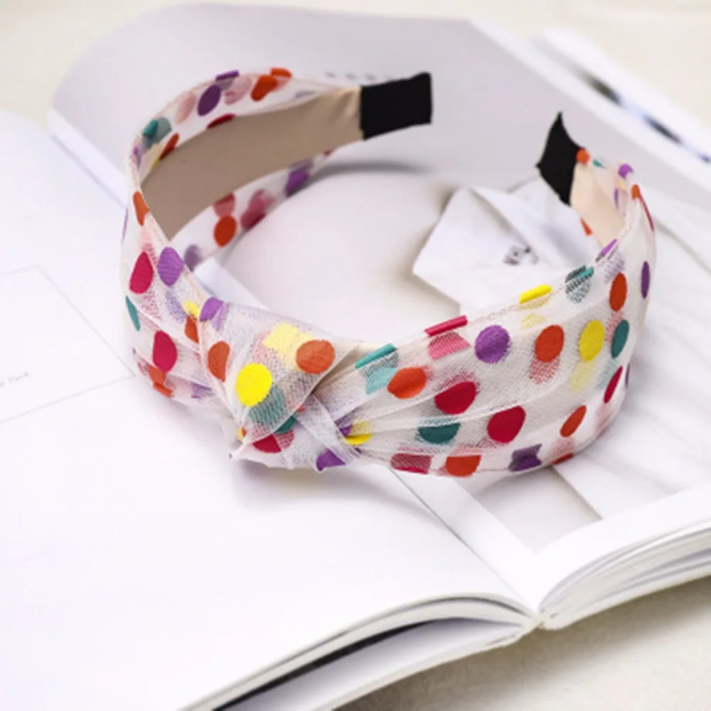 Polka Dot Fabric Hair Ring New Fashion Ornaments Colorful Circle Rope Women And Girls Scrunchies For Vacation |