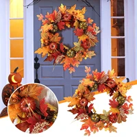 artificial autumn berry wreath autumn door wreath harvests wreath with autumn holiday pumpkin berry thanksgiving decoration 40