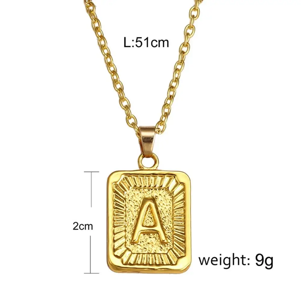 

2020 Pendant Necklace Jewelry Golden Letter Clavicle Chain Fashion Simple Wild Neutral Letter Pendant Necklace