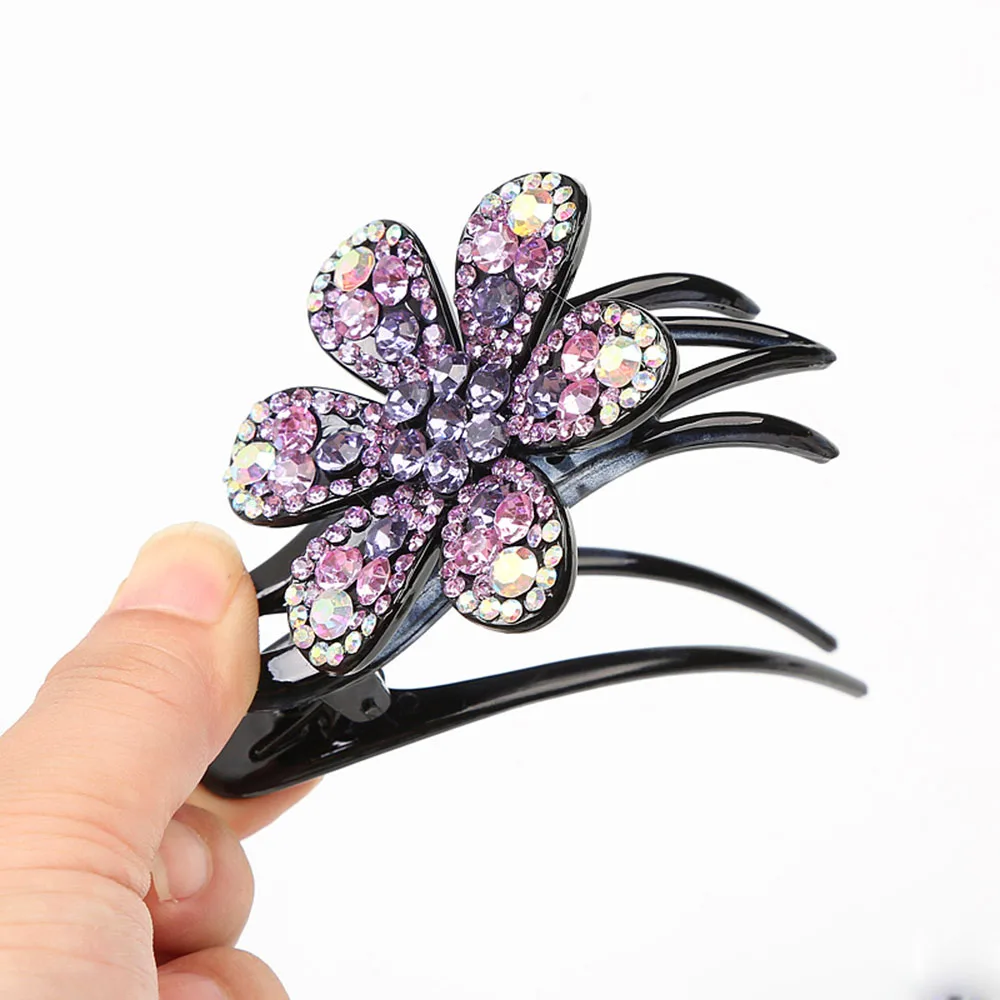 Женские Модные хрустальные стразы заколки для волос разные цвета зажимы