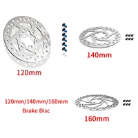 120mm140mm160mm brake disc rotor pad with 6 screws for electric scooter stainless steel 6 hole brake pad e scooter accessories