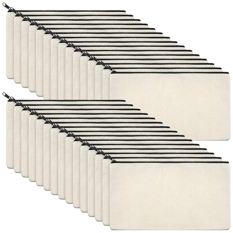 

Холщовая Сумка На Молнии, холщовый чехол для карандашей, сумка для самостоятельного изготовления, сумка для путешествий, школьная косметич...