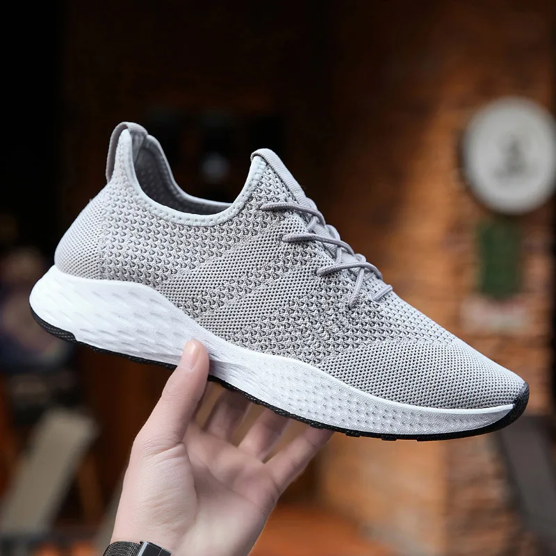 Мужские легкие кроссовки с невидимой полосой мягкая Нескользящая дышащая