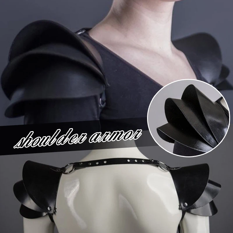 Женский и мужской костюм для косплея из черной кожи |