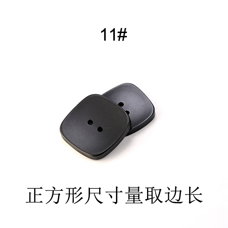 11 6pcs 2 Holes Square Buttons For Clothing Coat Craft Plastic Sewing Resin Button Baby kids Suit Garments 20mm 25mm Needlework JOD - Color: 11