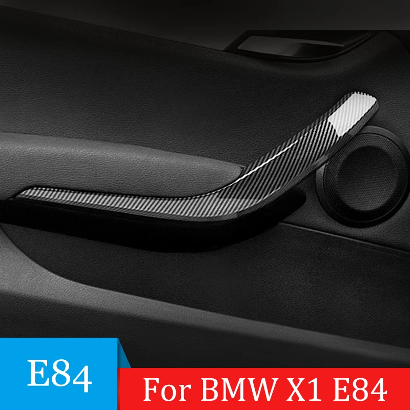 

Carbon Fiber Car Inner Door Panel Handle Cover Auto Left Right Interior Door Armrest Pull Trim For BMW X1 E84 2009-2016