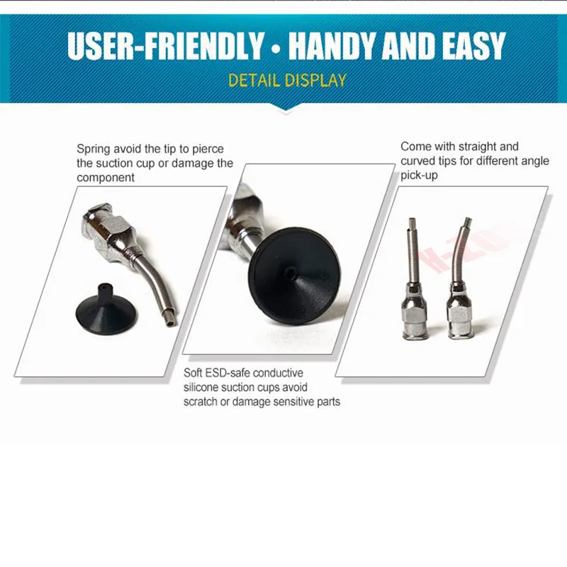 Pro'sKit MS-B126 мощный Электрический Вакуумный патрон Антистатическая всасывающая