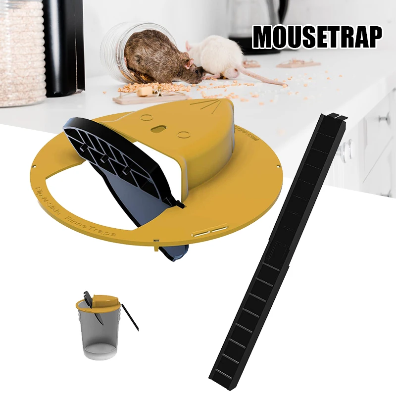 

Flip N Slide Bucket Lid Mouse Trap Slope Mouse Trap Automatically Resets Humane Or Lethal Trap Door Style Durable Hot