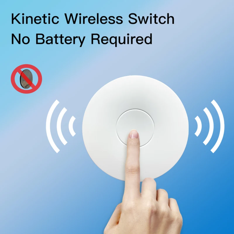 

Wireless Socket Self-powered Air Switch Food Residues Garbage Disposal Appliances Fan TV 10A Remote Control No Drilling No Pipe