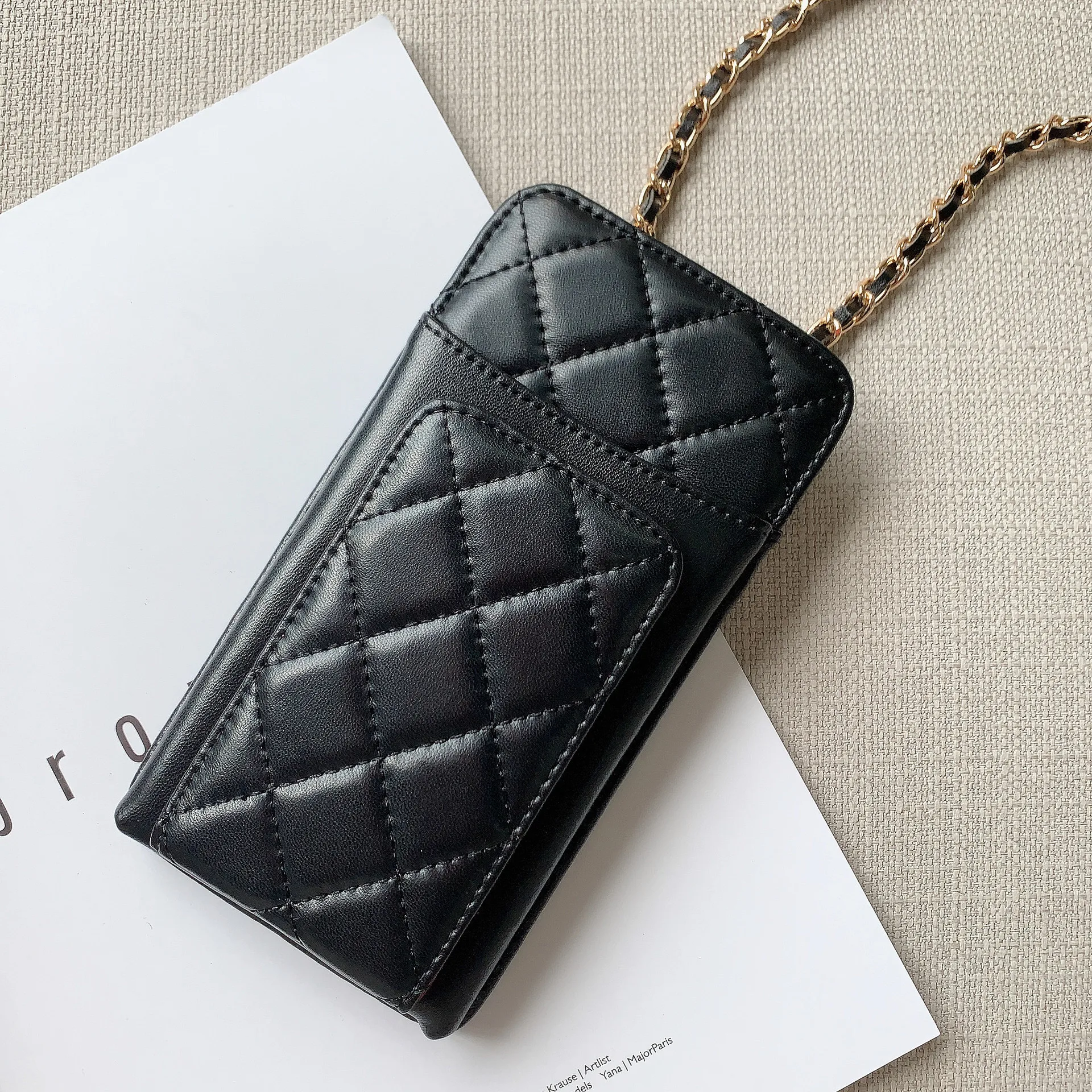 Blooming2020 Chain Leather Diamond Mobile Phone Decent Coin Purse One Shoulder Diagonal Mini Bag Female | Багаж и сумки