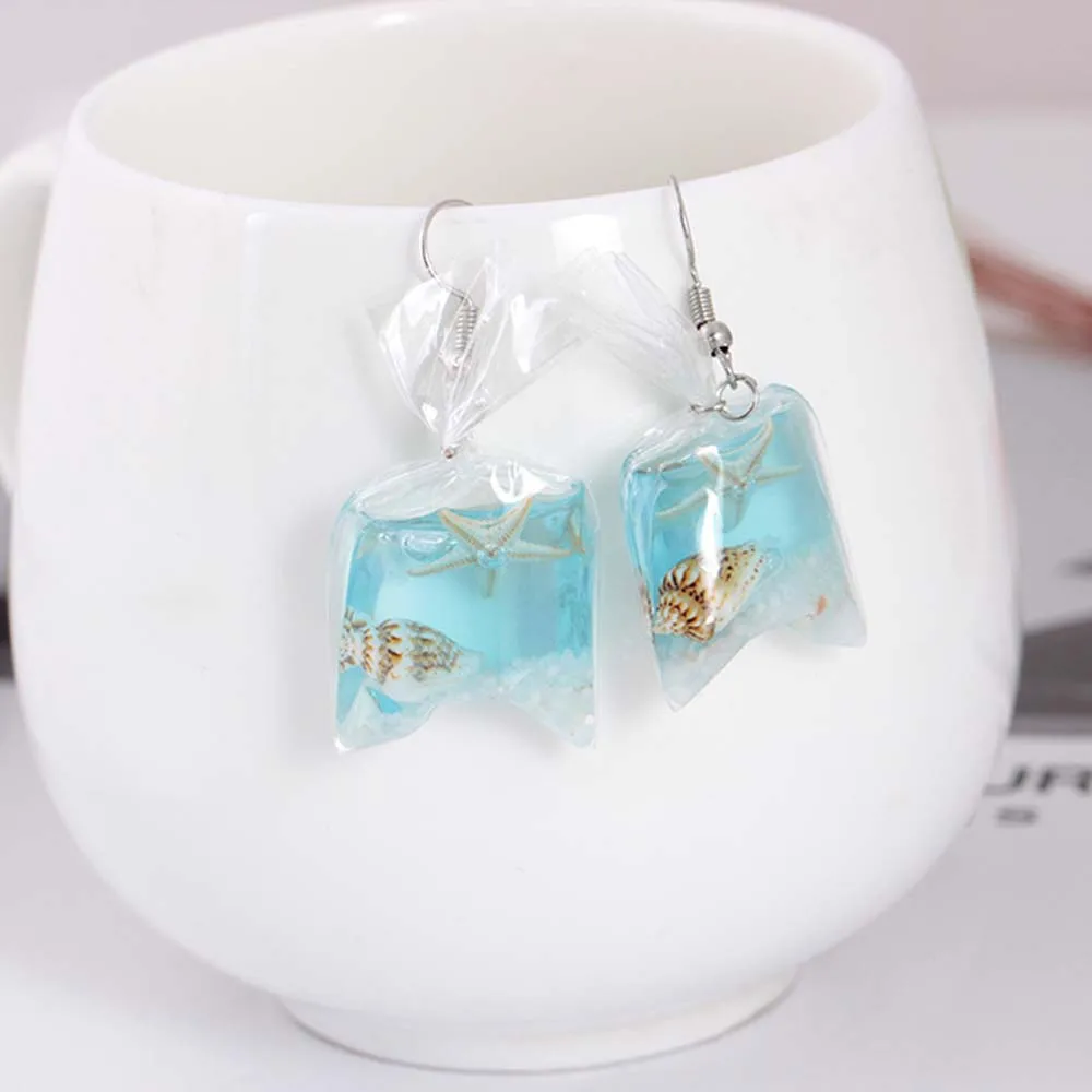 Серьги-подвески женские прозрачные из смолы креативные Висячие Ювелирные