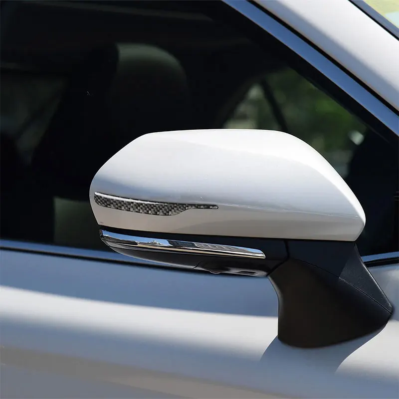 

Carbon Fiber Car Accessories Interior Rearview Mirror Anti-collision Strip Decals Cover Trim Stickers For Toyota Camry 2018 2019