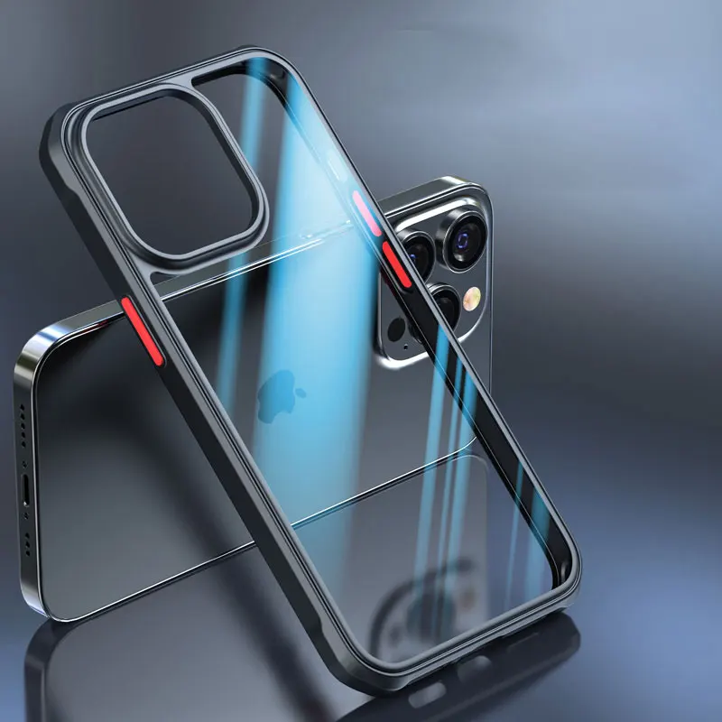 For iPhone 13 Pro Max Case for iPhone 11 12 Xs Max 7 8 Plus X Xr Luxury Double Color Hybird Armor PC TPU Cover Fundas SE 2020