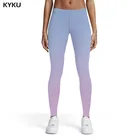 Женские леггинсы KYKU, разноцветные леггинсы с градиентом