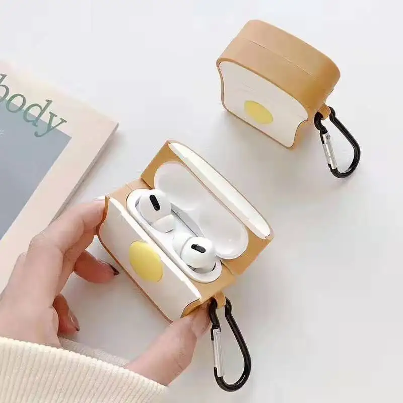 Чехол с объемным изображением мяса для airpods pro, мягкий силиконовый чехол для пиццы Apple Air Pods Pro 3, брелок "Голова", Чехол для телефона/Earpods