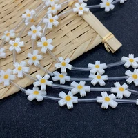 natural freshwater shell spacer beads elegant daisy loose beads 15mm handmade diy bracelet necklace making accessories 5pcspack