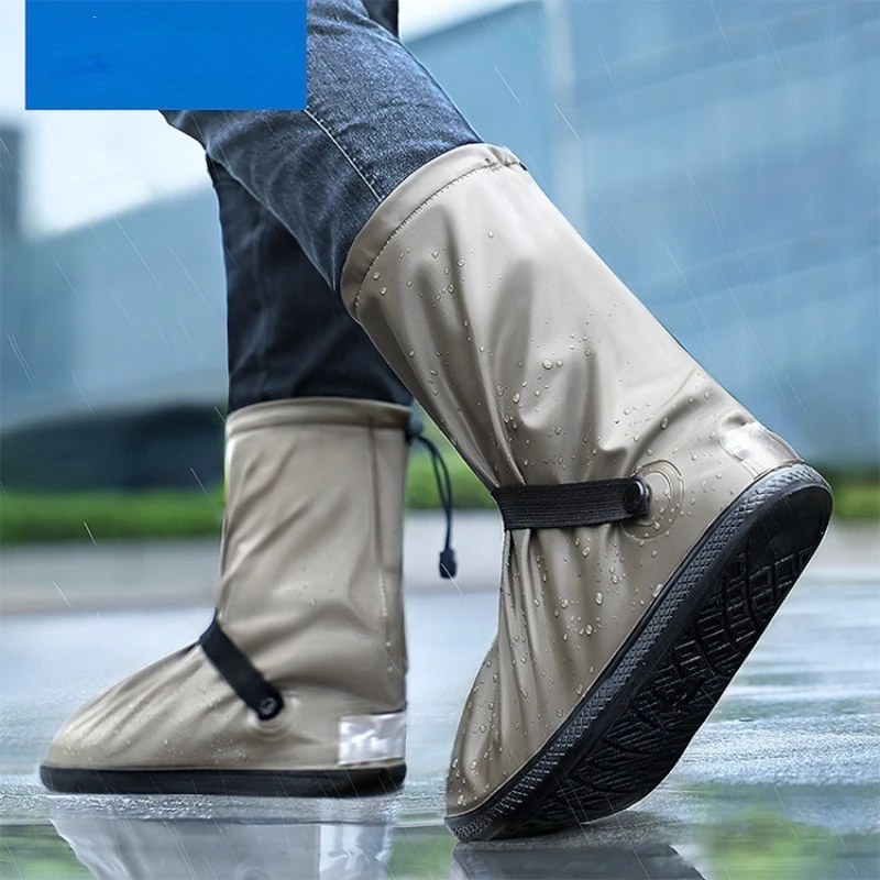 

Rain shoe cover PVC high barrel waterproof and anti-skid rain proof silicone shoe cover outdoor tourism rain shoe cover