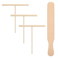 topbathy 4pcs wooden crepe spatula spreader wooden spatula set beechwood pancake tortilla maker tools