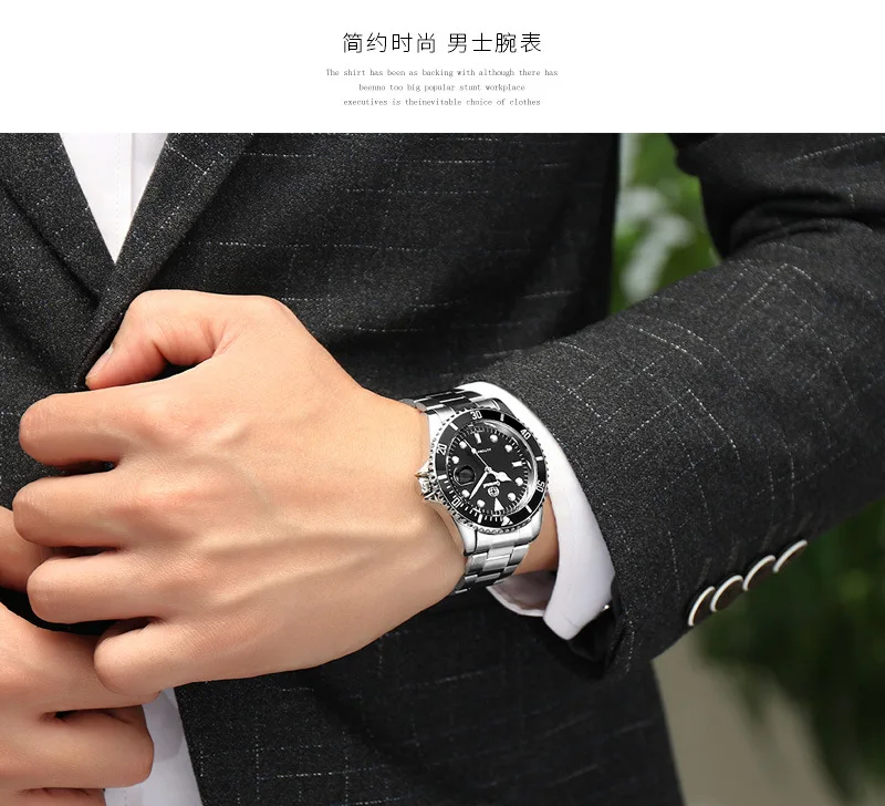 

OA209 Men Sports Watch Clock Masculino Stainless Steel Calendar Quartz Wristwatch Geneva Clock Hours Men's Watch Reloj Hombre