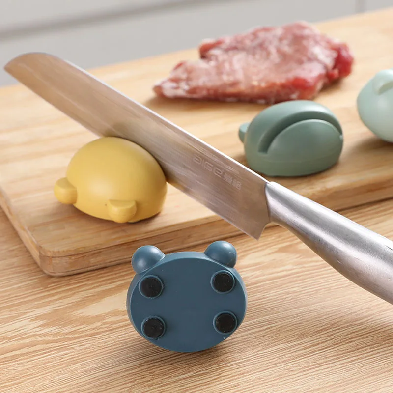 

Knife Sharpener Multifunction Cartoon Design Stable Mini Knife Sharpener Kitchen Tools Grindstone Scissors Kitchen Gadgets TSL