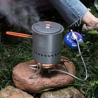 gas burner camping equipment outdoor survival tourist dishes barbecue picnic stove windproof send electronic lighters bushcraft