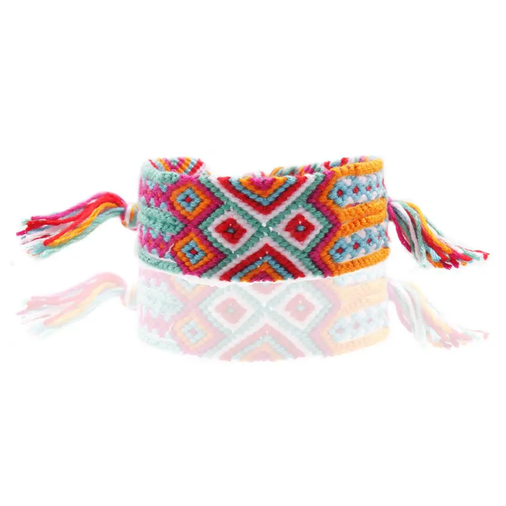 Красивый разноцветный браслет дружбы ручной работы для женщин и мужчин misangas wayuu