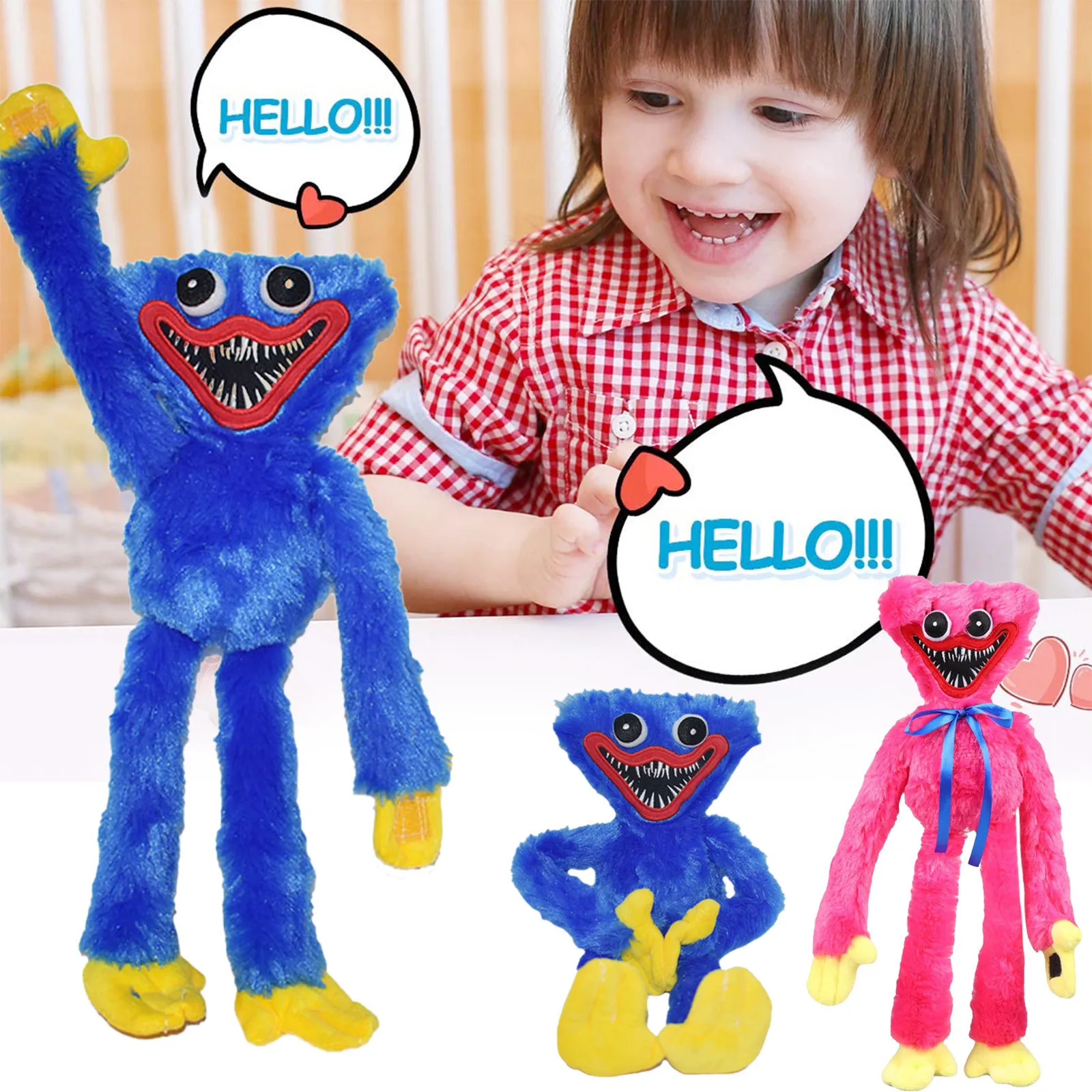 40cm Huggy Wuggy Plush Toy Soft Stuffed Poppy Playtime Game Character Horror Doll Peluche Toys for Children Boys Christmas Gifts | Игрушки и