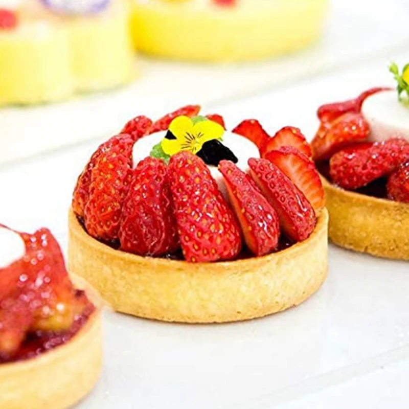 Double Rolled Tart Rings English Muffin Professional Crumpet Set of 4 |