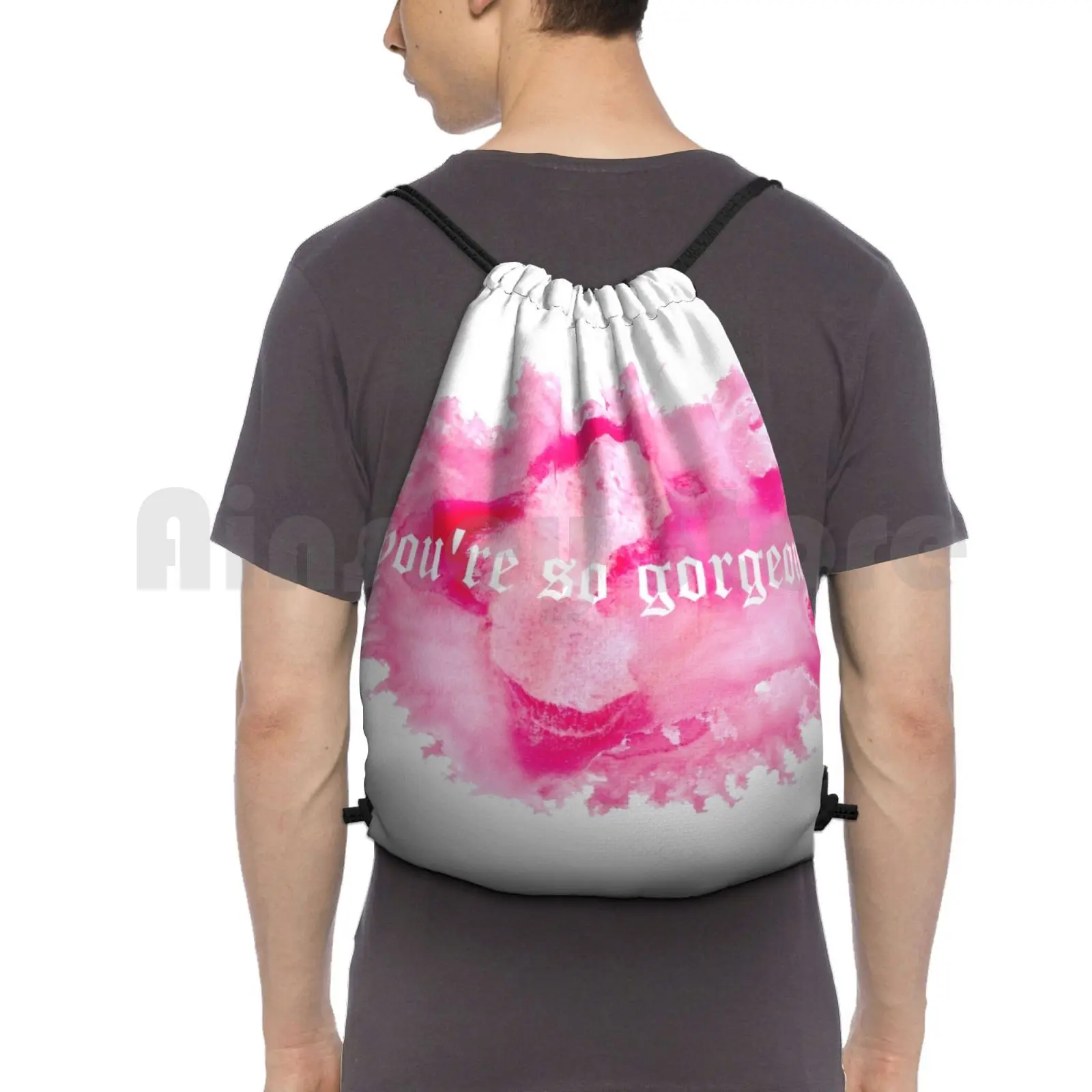 

Backpack Drawstring Bag Riding Climbing Gym Bag Reputation Rep Look What You Made Me Do So It Goes Lyric Purple Water Color