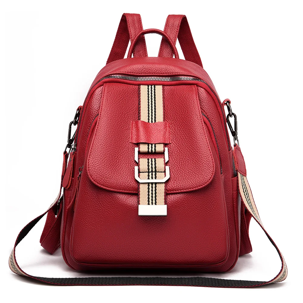 

Multifunctional Luxury Designer School Bag PU Leather Casual Backpack High Quality Female Backpack School Bag Travel Backpack