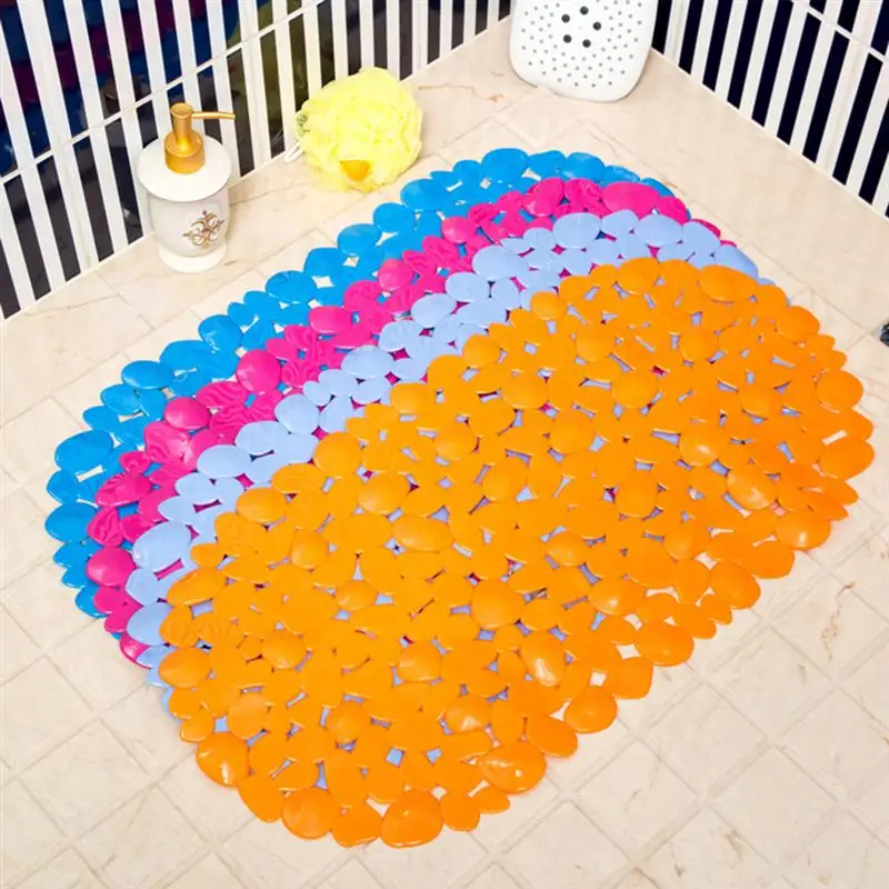 ПВХ коврик для ванной напольный нескользящий полый Булыжный Камень коврики