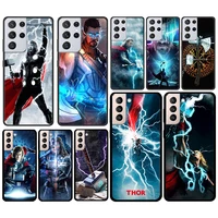 thor marvel hero for samsung galaxy s21 s20 fe ultra plus s10 s9 s8 s7 s6 edge 5g silicone black soft phone case