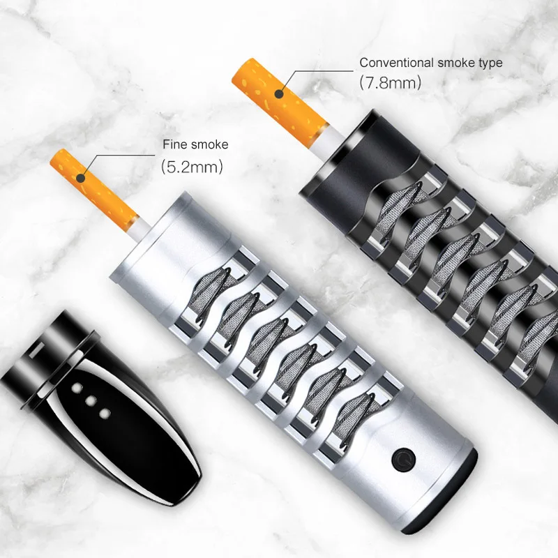 Роскошная пепельница держатель сигарет с USB вольфрамовой катушкой зажигалка