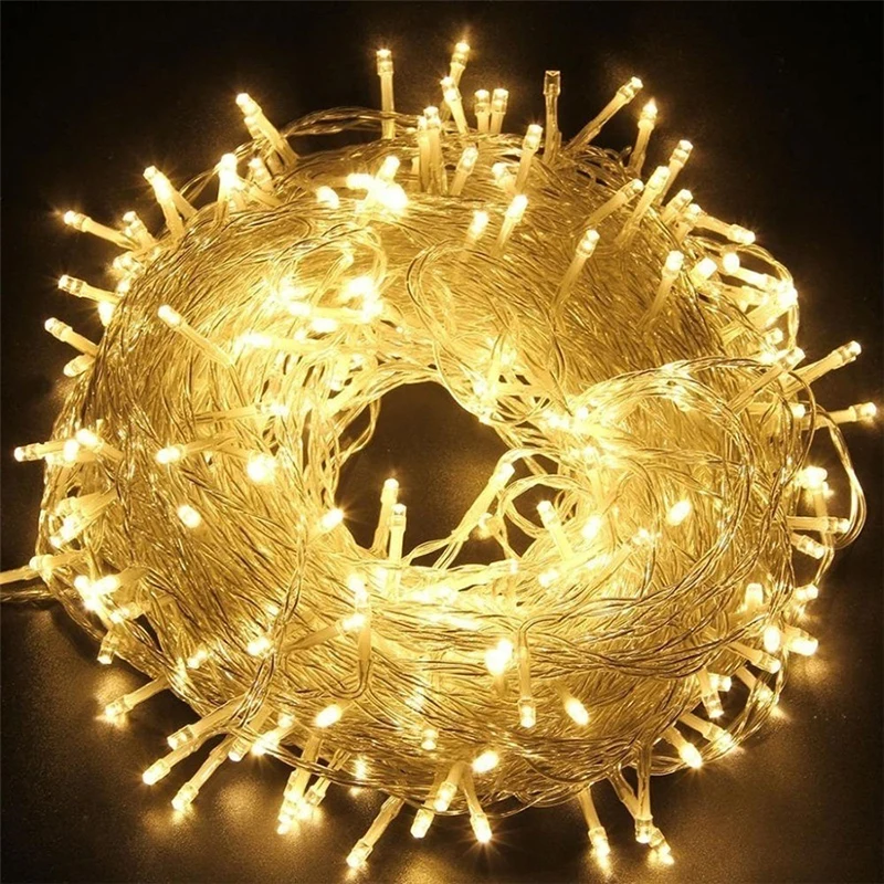 

New 10/20M New year Lights Outdoor Waterproof Led Lamp Curtain Icicle String Lights Wedding Party Garland Decorative Fairy Light