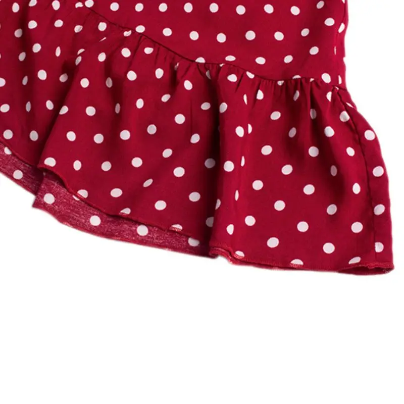 Модные платья новинка пуловер с воротником сексуальное платье в горошек