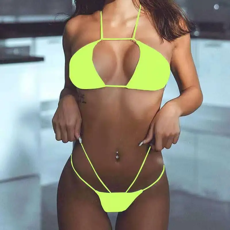 Бикини сексуальный купальник с большой грудью однотонный раздельный нагрудной