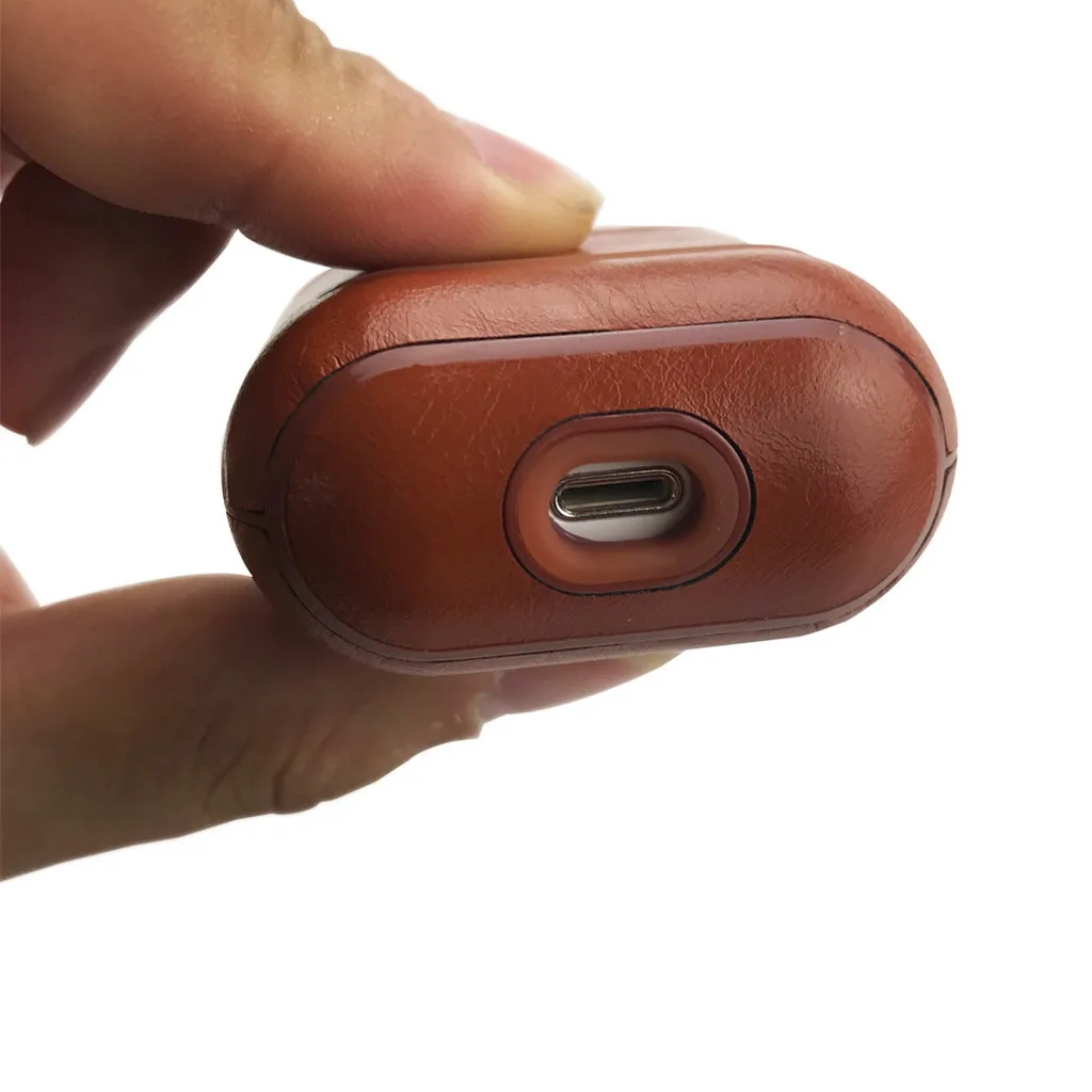 EPULA наушники протектор для Apple AirPods Высокое качество кожаный чехол кожа мини с